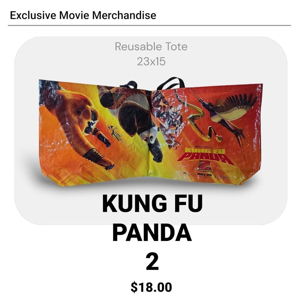 Kung Fu Panda 2 Reusable Tote NEW